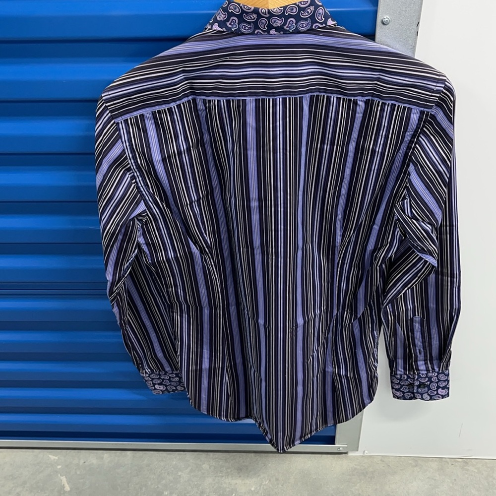 Etro Men’s Dress Shirt Size 38 (US 15) - Picture 9 of 14